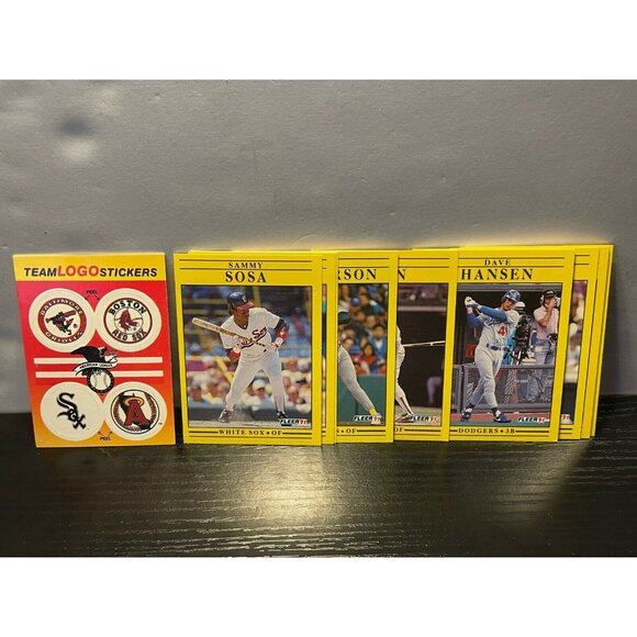 set of 95 Fleer Baseball cards 1991 MLB Sammy Sosa - Picture 4 of 7